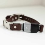 quick release fi compatible collar in chocolate brown